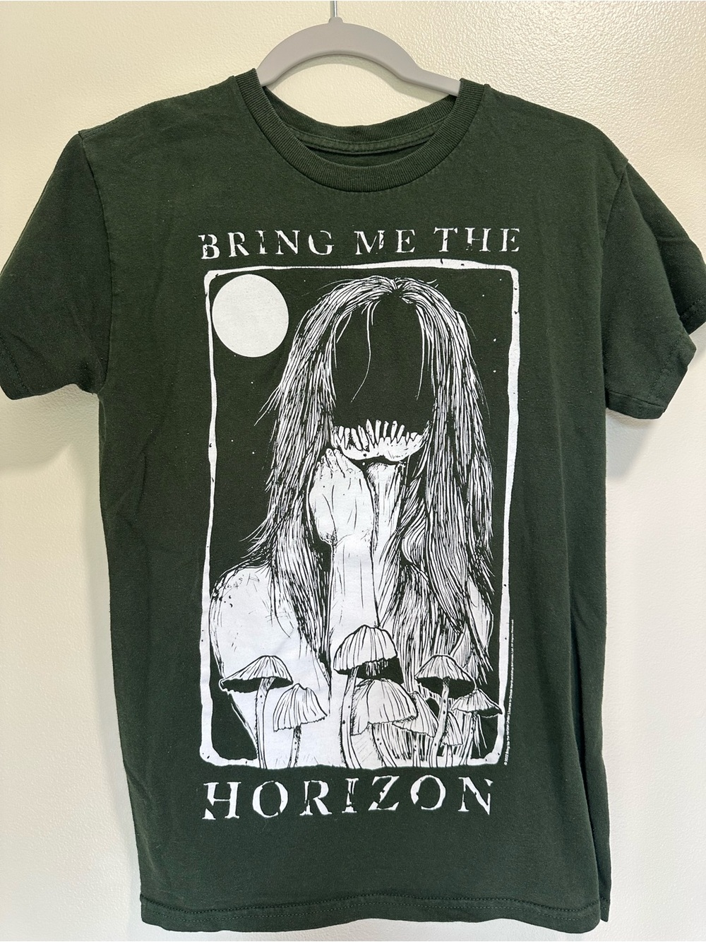 Bring Me The Horizon Dark Green Graphic Band Tee
